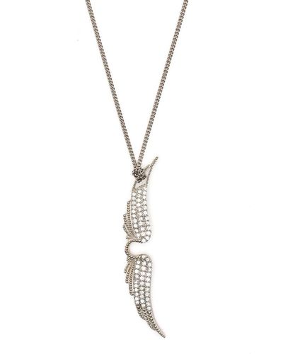 Zadig & Voltaire Long Wing Pendant Necklace - Metallic