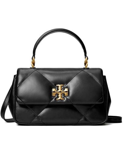 Tory Burch Kira Quilted Leather Tote Bag - Black