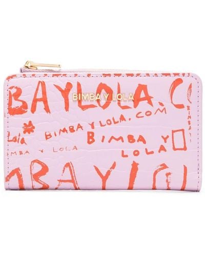 Bimba Y Lola Logo-print Bi-fold Wallet - Pink