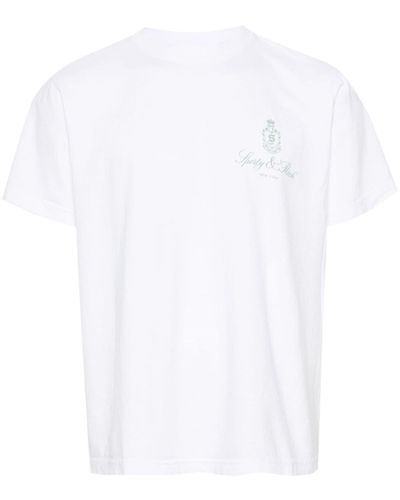 Sporty & Rich T-Shirt mit Logo-Print - Weiß