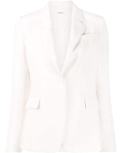 P.A.R.O.S.H. Panters Single-breasted Blazer - White