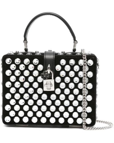 Dolce & Gabbana Handtasche mit Kristallen - Schwarz