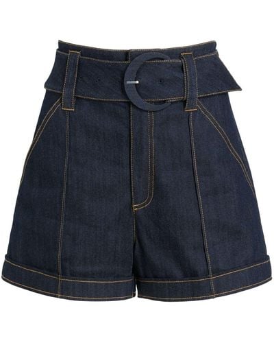 Cinq À Sept Aldi Jeans-Shorts mit Gürtel - Blau