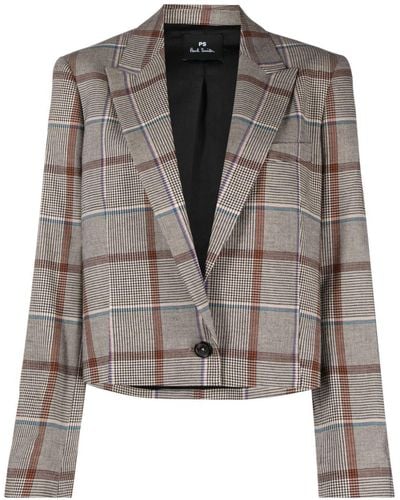 PS by Paul Smith Blazer a quadri - Marrone