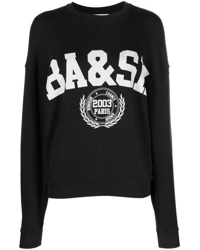 Ba&sh Sweater Met Logoprint - Zwart