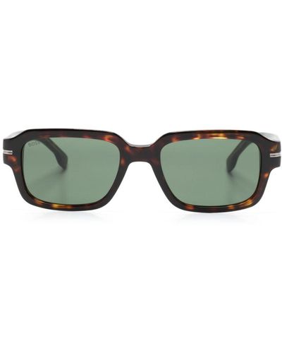 BOSS 1596/s Rectangle-frame Sunglasses - Green