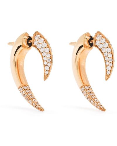 Shaun Leane 18kt Rose Gold Talon Diamond Earrings - Metallic