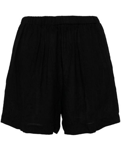 Forme D'expression Linen Track Shorts - Black
