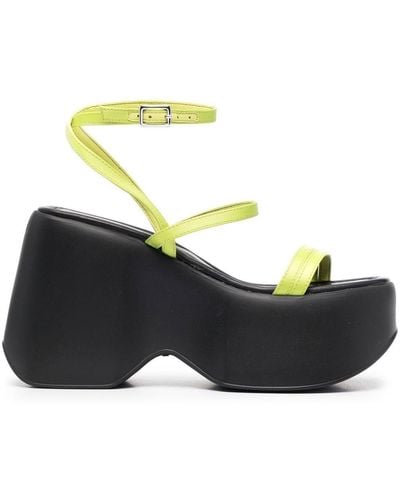 Vic Matié Chunky Leather Sandals - Green