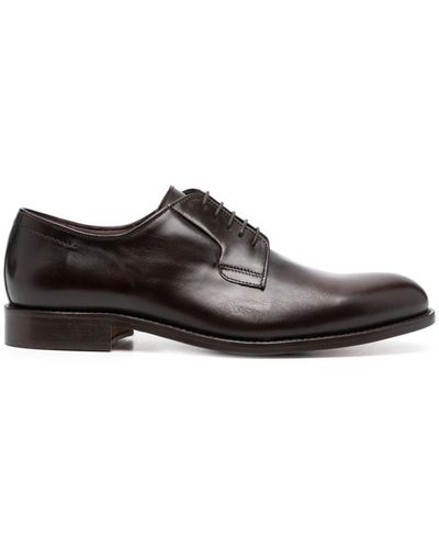 Corneliani Leather Derby Shoes - Brown