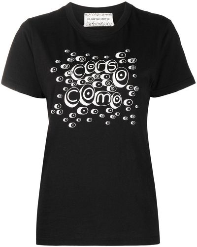 10 Corso Como T-shirt Met Logoprint - Zwart
