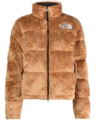 The North Face Nuptse Velour Puffer Jacket - Brown