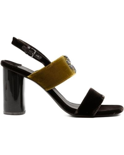 Tory Burch Block-heel 100mm Sandals - Metallic