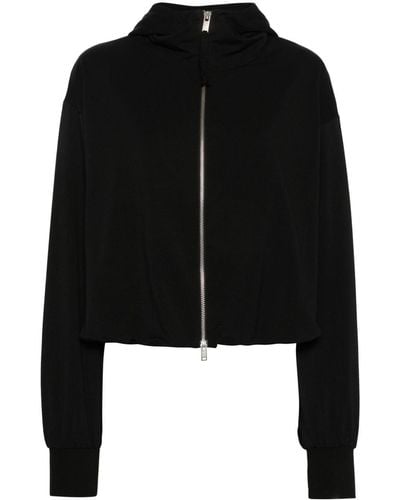 Thom Krom Rushed Jersey Hooded Jacket - Black
