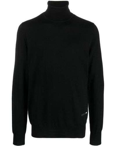 OAMC Roll-neck Merino Wool Sweater - Black