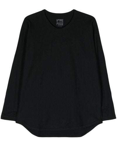 Homme Plissé Issey Miyake T-shirt Release-T 1 a maniche lunghe - Nero