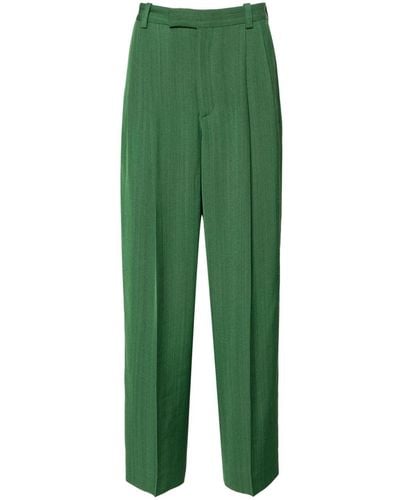 Jacquemus 'titolo' Pleat-front Pants, - Green