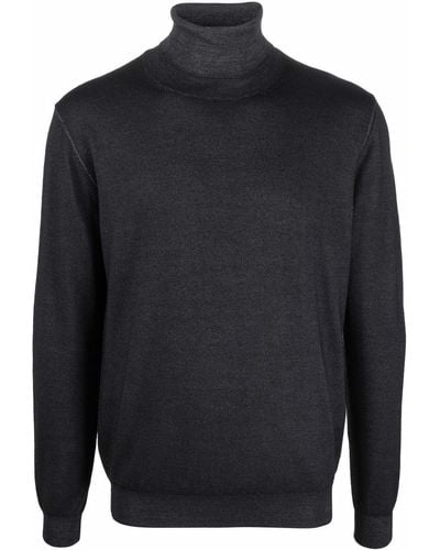 Dondup Roll-neck Merino Wool Sweater - Black
