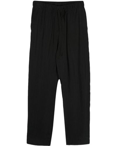 Semicouture Cropped Tapered Trousers - Black