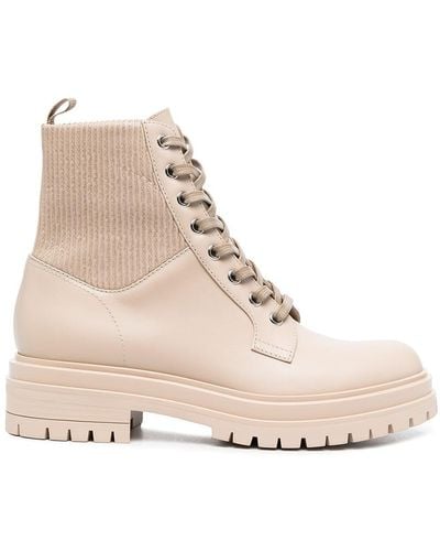 Gianvito Rossi Martis 20mm Lace-up Boots - Natural