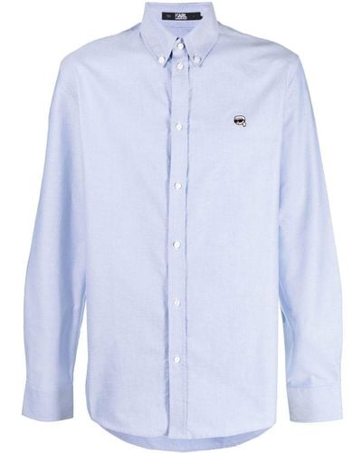 Karl Lagerfeld Ikonik 2.0 Button-up Shirt - Blue