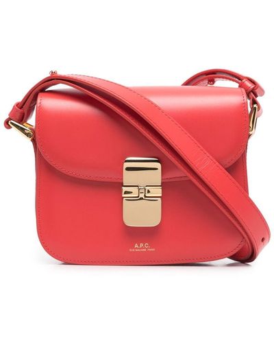 A.P.C. Small Grace Leather Cross-body Bag - Red