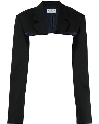 Monse Tailored Cropped Jacket - Black