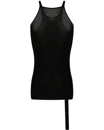 Rick Owens DRKSHDW Racerback Cotton Tank Top - Black