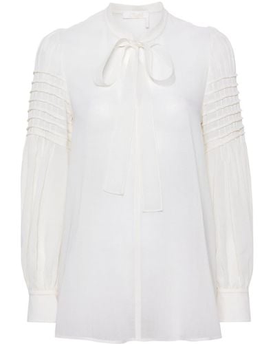 Chloé Mouwloos Shirt - Wit