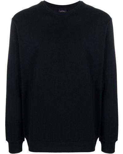 Paul & Shark Logo-patch Cotton Sweatshirt - Black