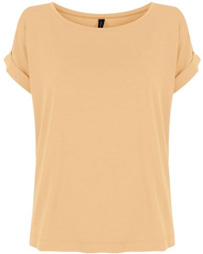 Lygia & Nanny T-Shirt mit aufgerollten Ärmeln - Gelb