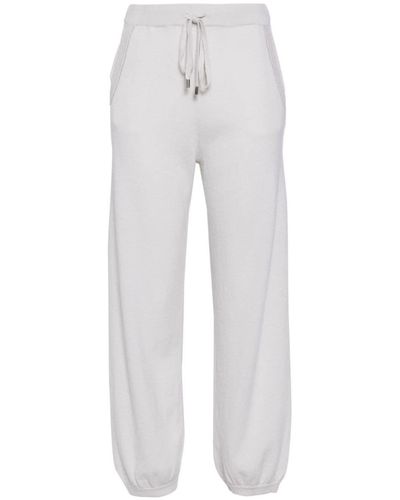 N.Peal Cashmere Drawstring Cashmere Track Trousers - Grey