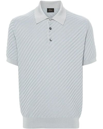 Brioni Short-sleeves Interlock Polo Shirt - Blue