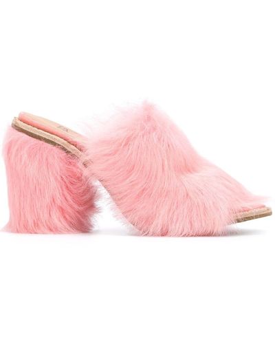 UGG Exclusive Rosa Fluff Heeled Mules - Pink