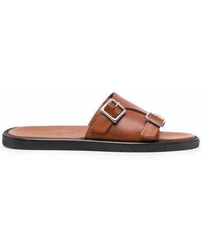 SCAROSSO Constantino Buckled Sandals - Brown
