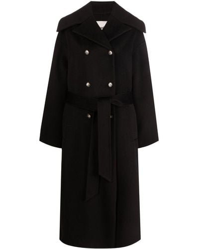 Nanushka Double-breasted Trench Coat - Black