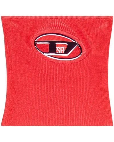 DIESEL Tube Top With Logo Plaque - Red