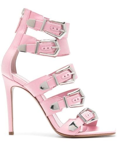 Paris Texas Ursula 105mm Satin Sandals - Pink