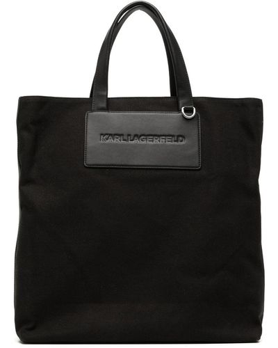 Karl Lagerfeld K/kanvas Logo-patch Tote Bag - Black