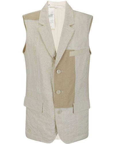 Comme des Garçons Patchwork-design Single-breasted Vest - Multicolour
