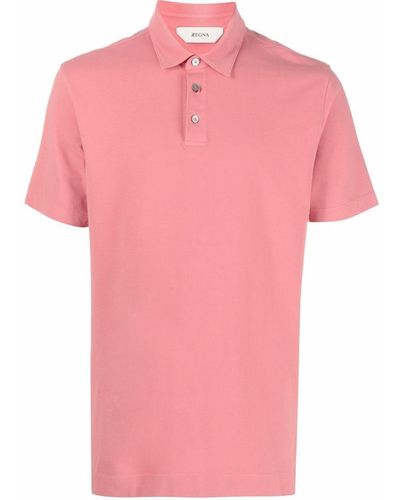 Zegna Kurzärmeliges Poloshirt - Pink