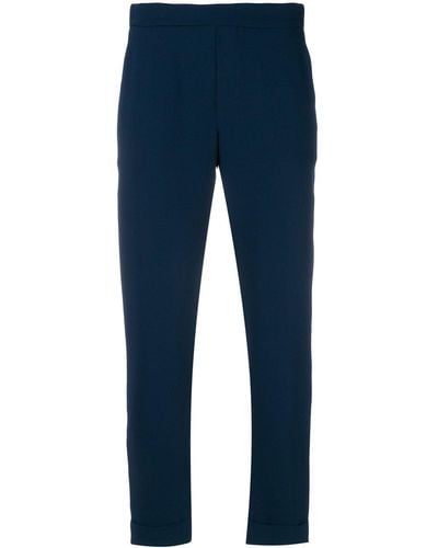 P.A.R.O.S.H. Rolled Cropped Trousers - Blue