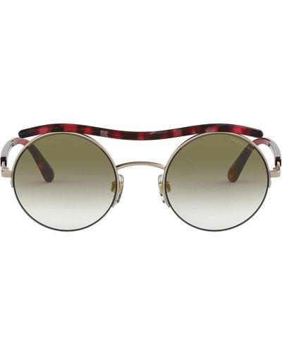 Giorgio Armani Sonnenbrille mit runden Gläsern - Mettallic
