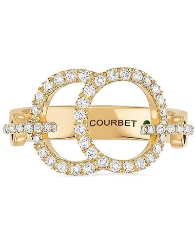 COURBET 18kt Recycled Yellow Gold Celeste Laboratory-grown Diamond Pavé Ring - Metallic
