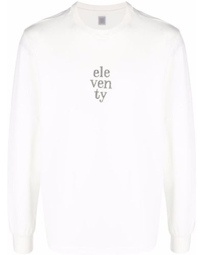 Eleventy ロゴ ロングtシャツ - ホワイト