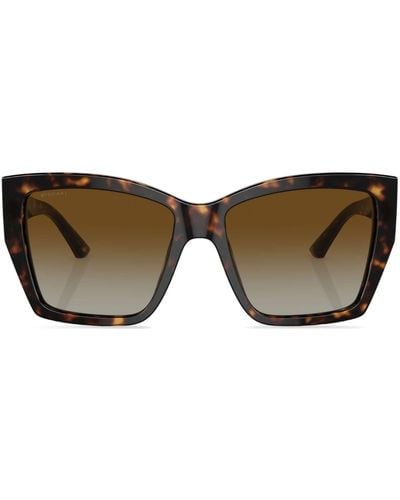 BVLGARI Sonnenbrille mit Oversized-Gestell - Braun