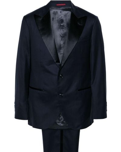 Brunello Cucinelli Peak-lapels Single-breasted Suit - Blue