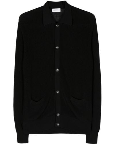 Ballantyne Semi-sheer Open-knit Cardigan - Black