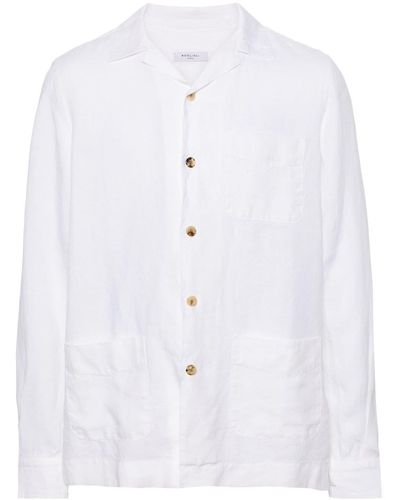Boglioli Camp-collar Linen Shirt - White
