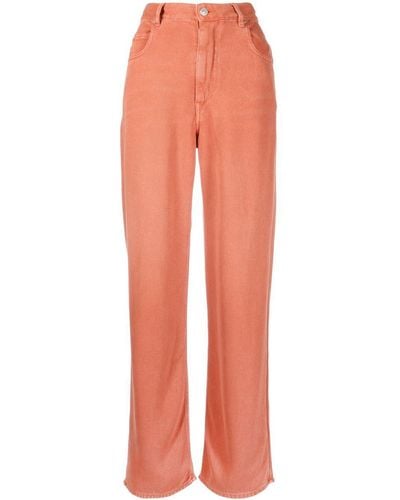 Isabel Marant Gerade High-Waist-Jeans - Orange